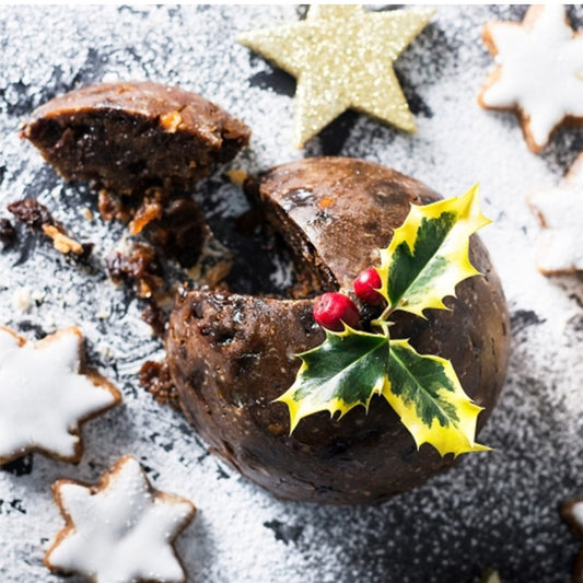 Christmas Pudding Pillar Candle