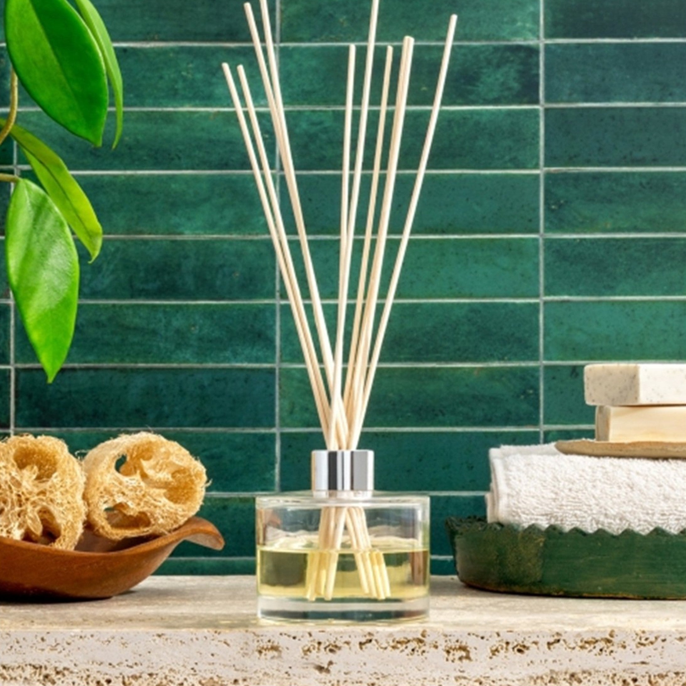 Clear Glass Reed Diffuser Bottle Short