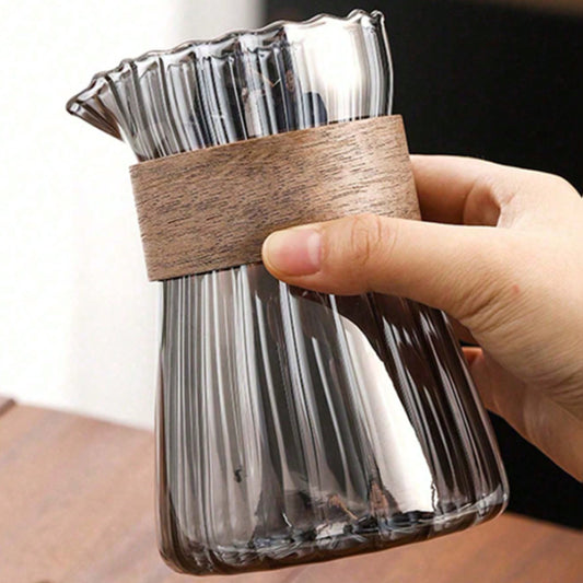 Glass Coffee Pot Vertical Stripe