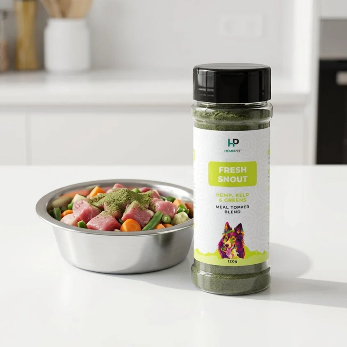Fresh Snout Dog Breath Freshener & Dental Meal Topper | Kelp + Greens