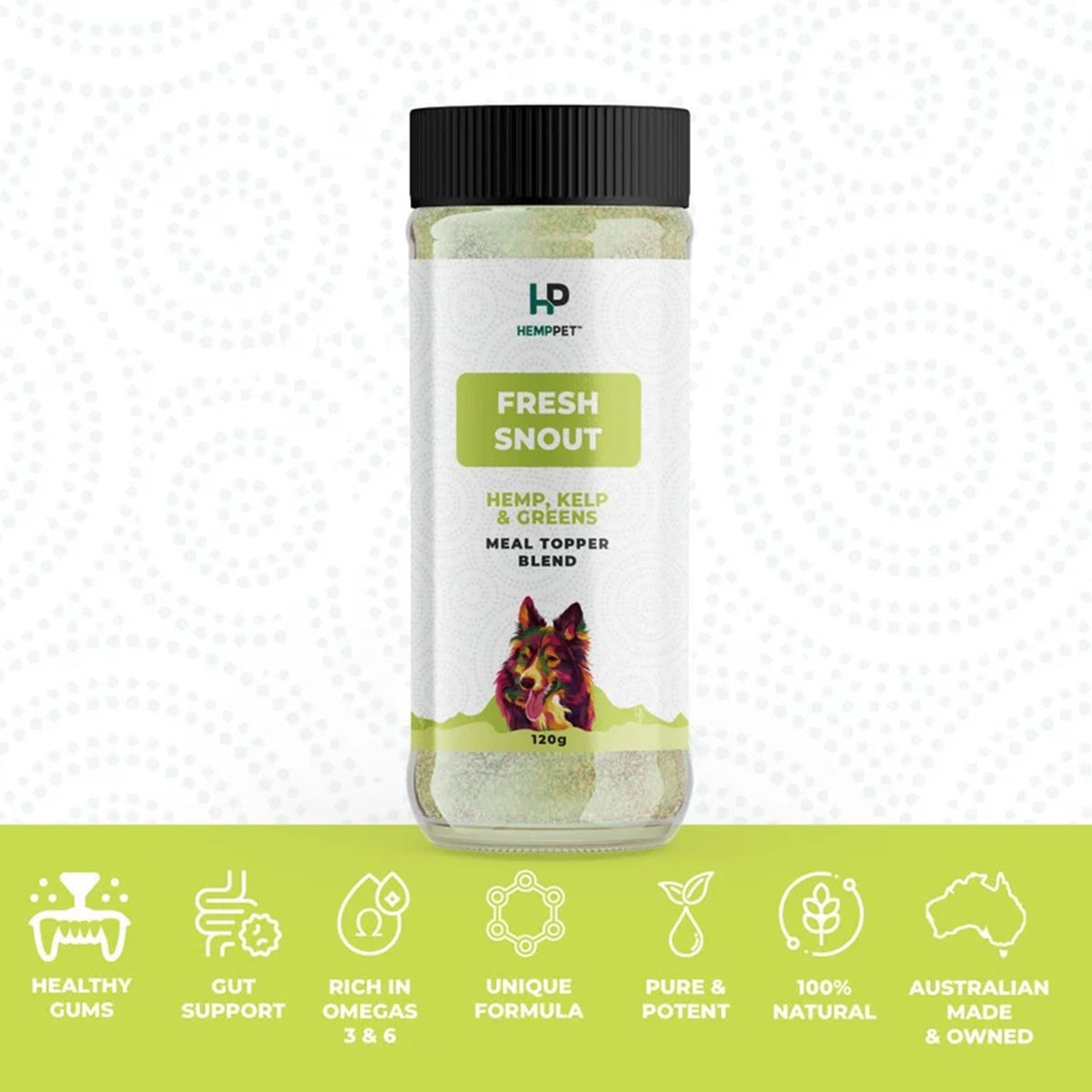 Fresh Snout Dog Breath Freshener & Dental Meal Topper | Kelp + Greens