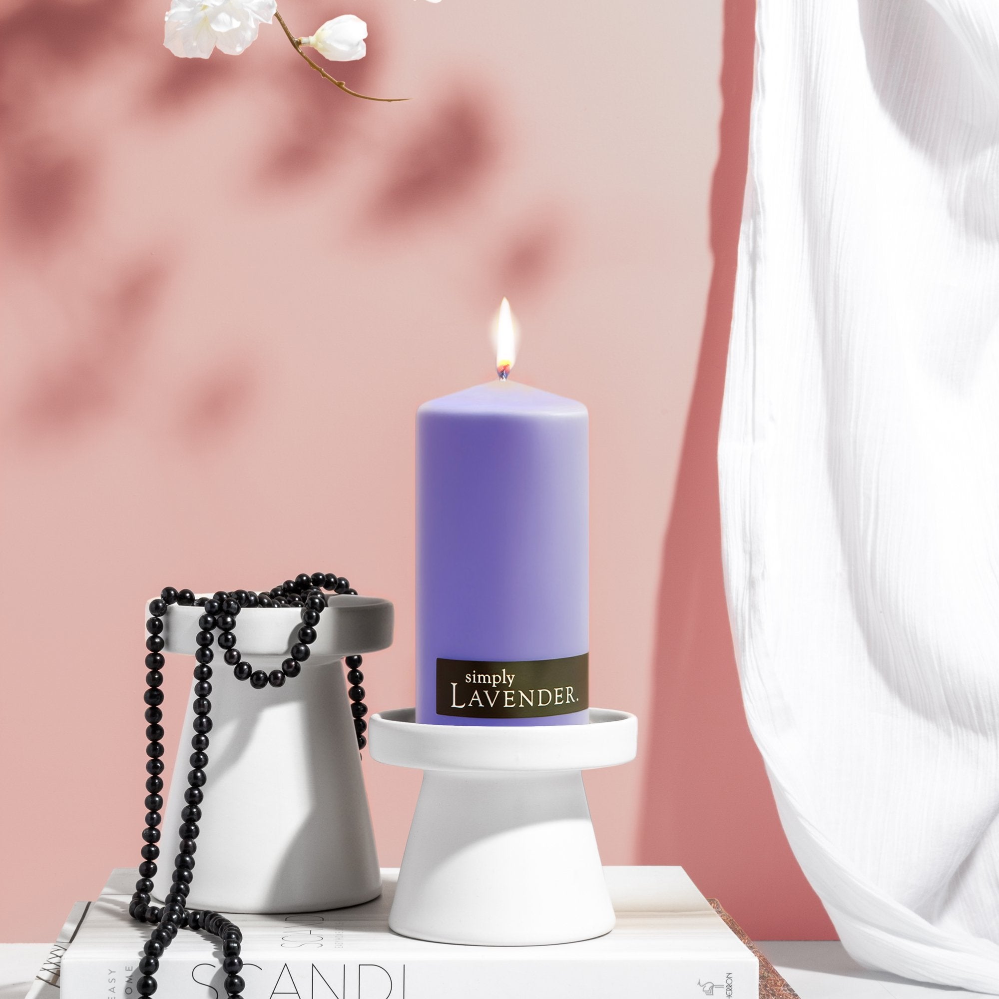 Lavender Pillar Candle