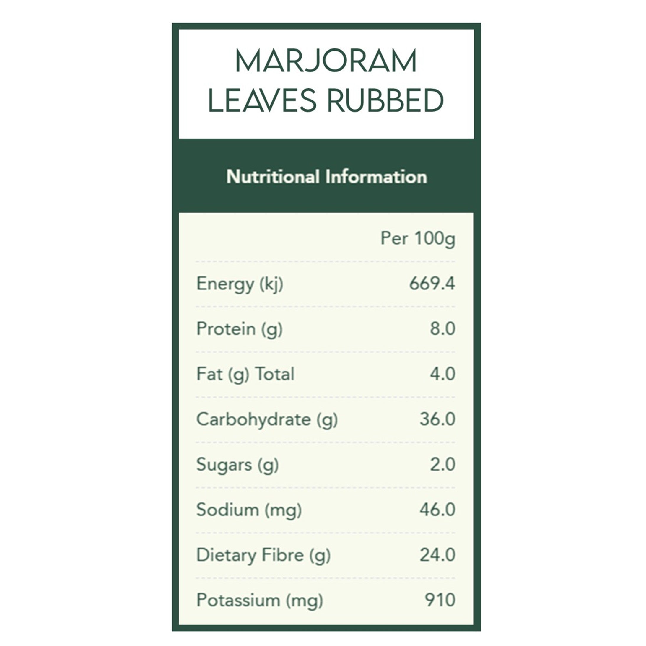 Marjoram Leaves Rubbed