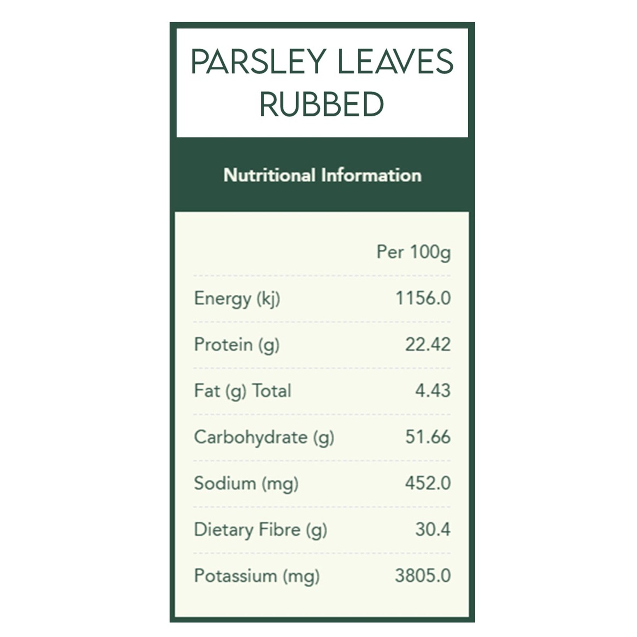 Parsley Leaves Rubbed