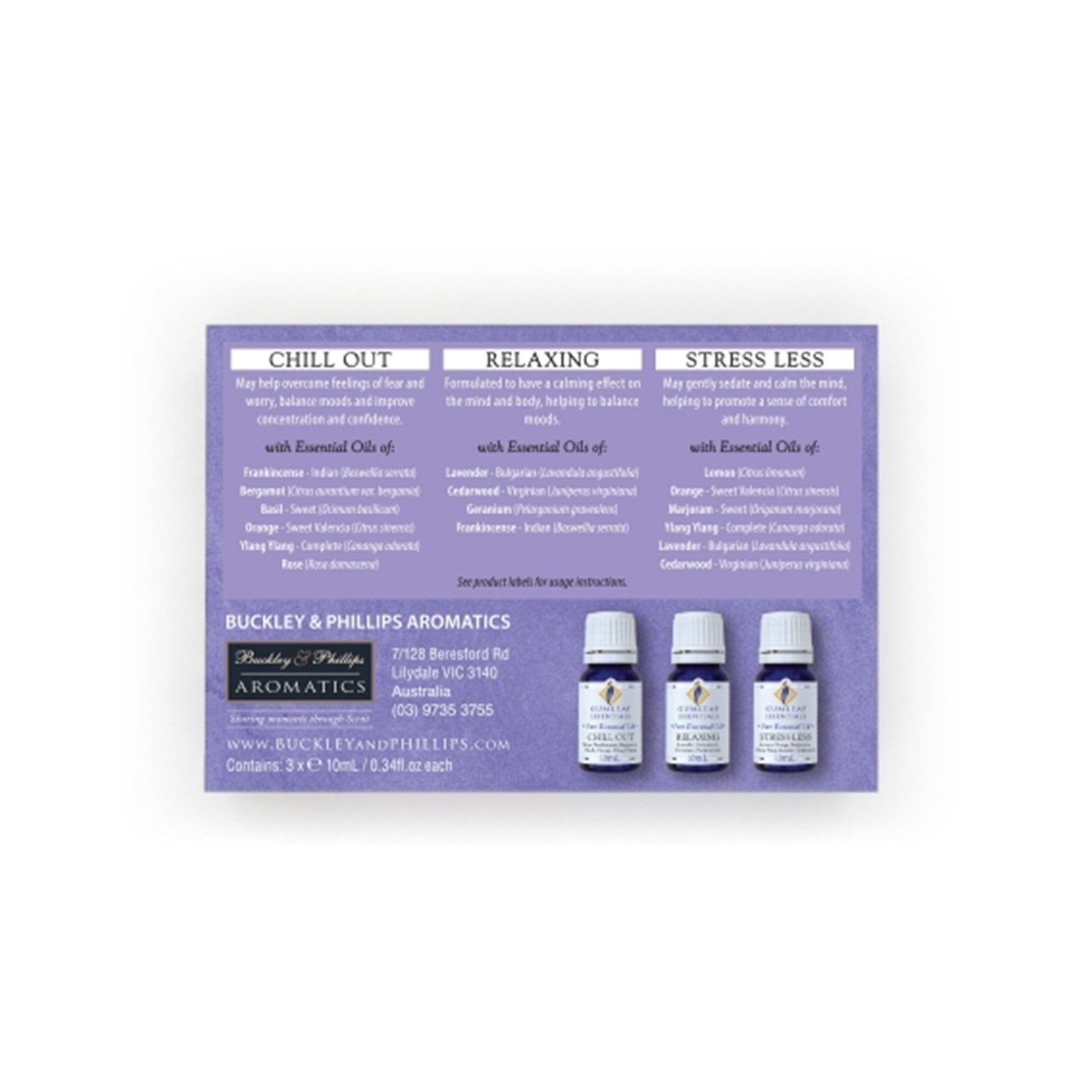 Relax Trio Essential Oil Box Set