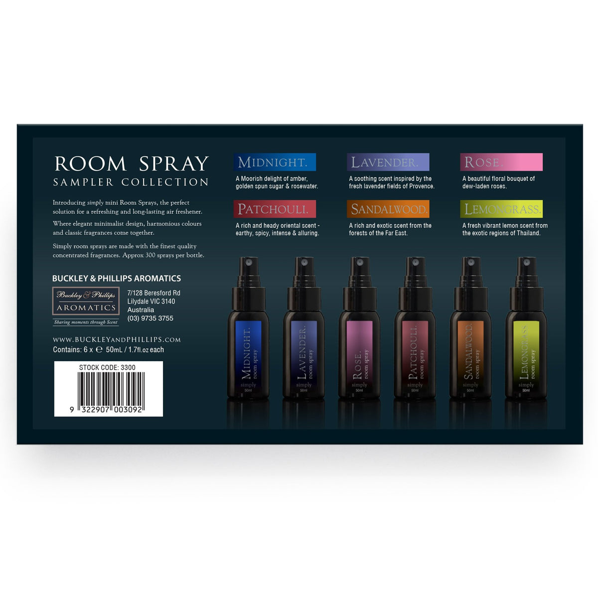Simply Room Spray 6-pack Box Set