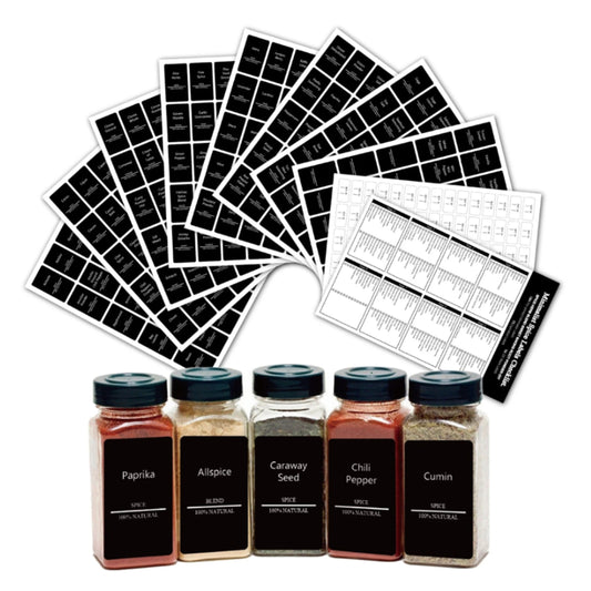 Sticker Spice Labels - Square Black