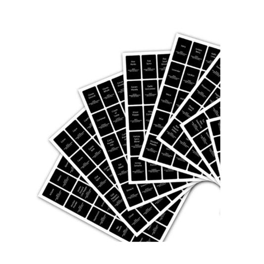 Sticker Spice Labels - Square Black