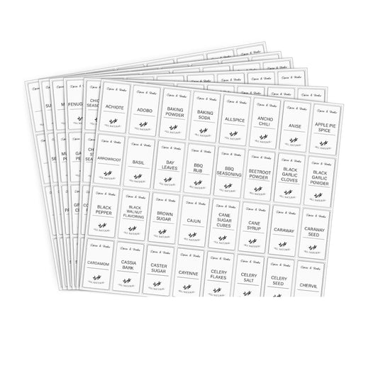 Sticker Spice Labels - Square White