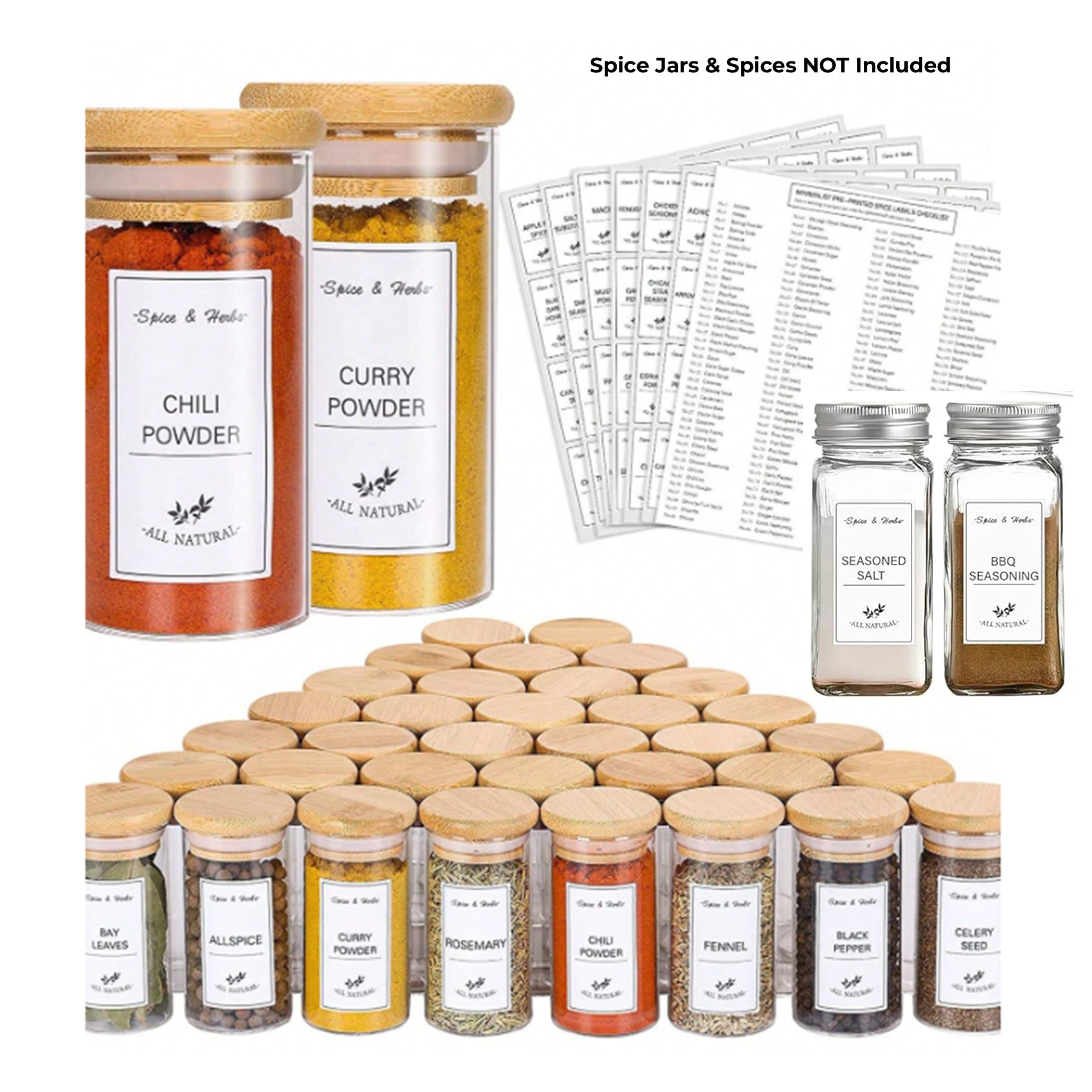 Sticker Spice Labels - Square White