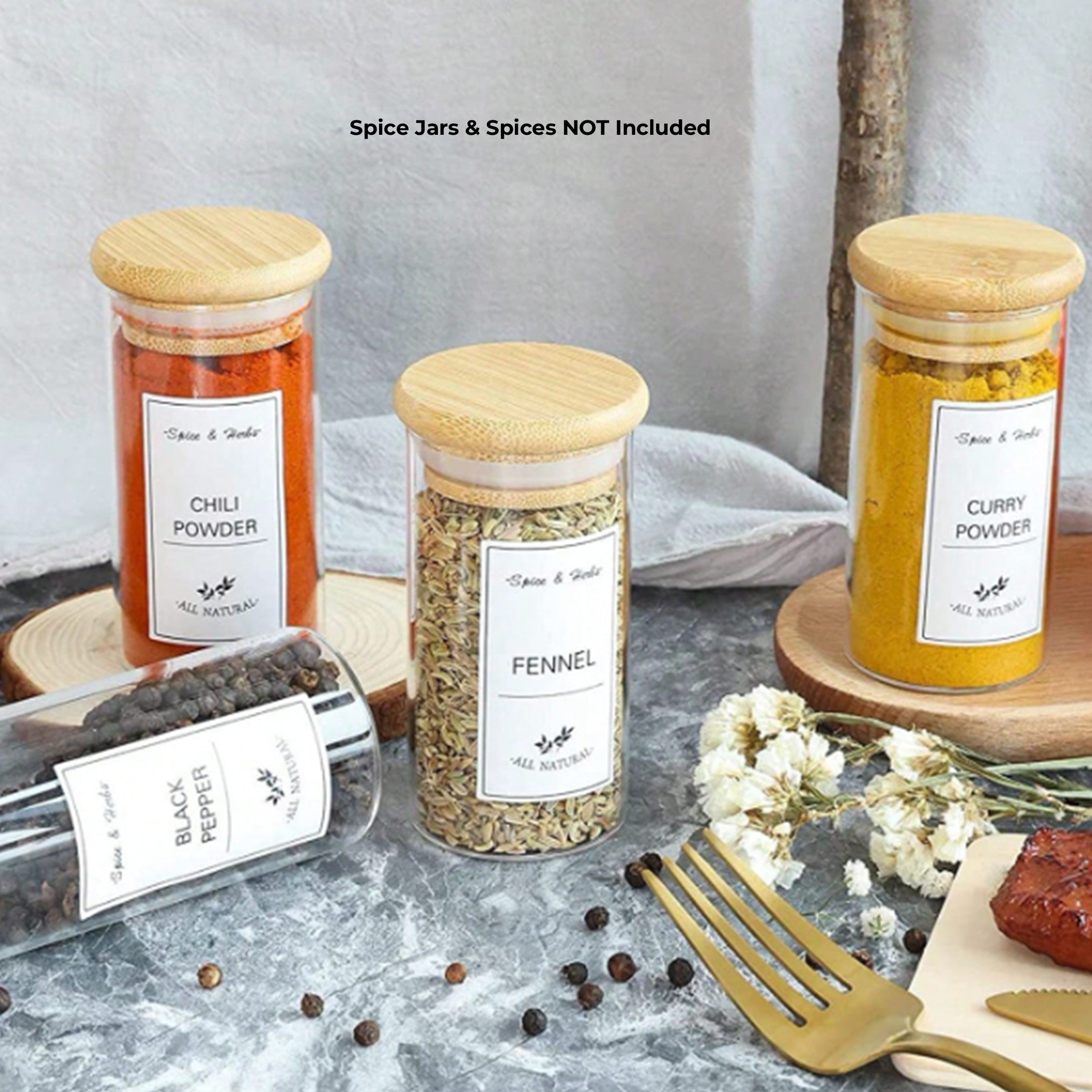 Sticker Spice Labels - Square White