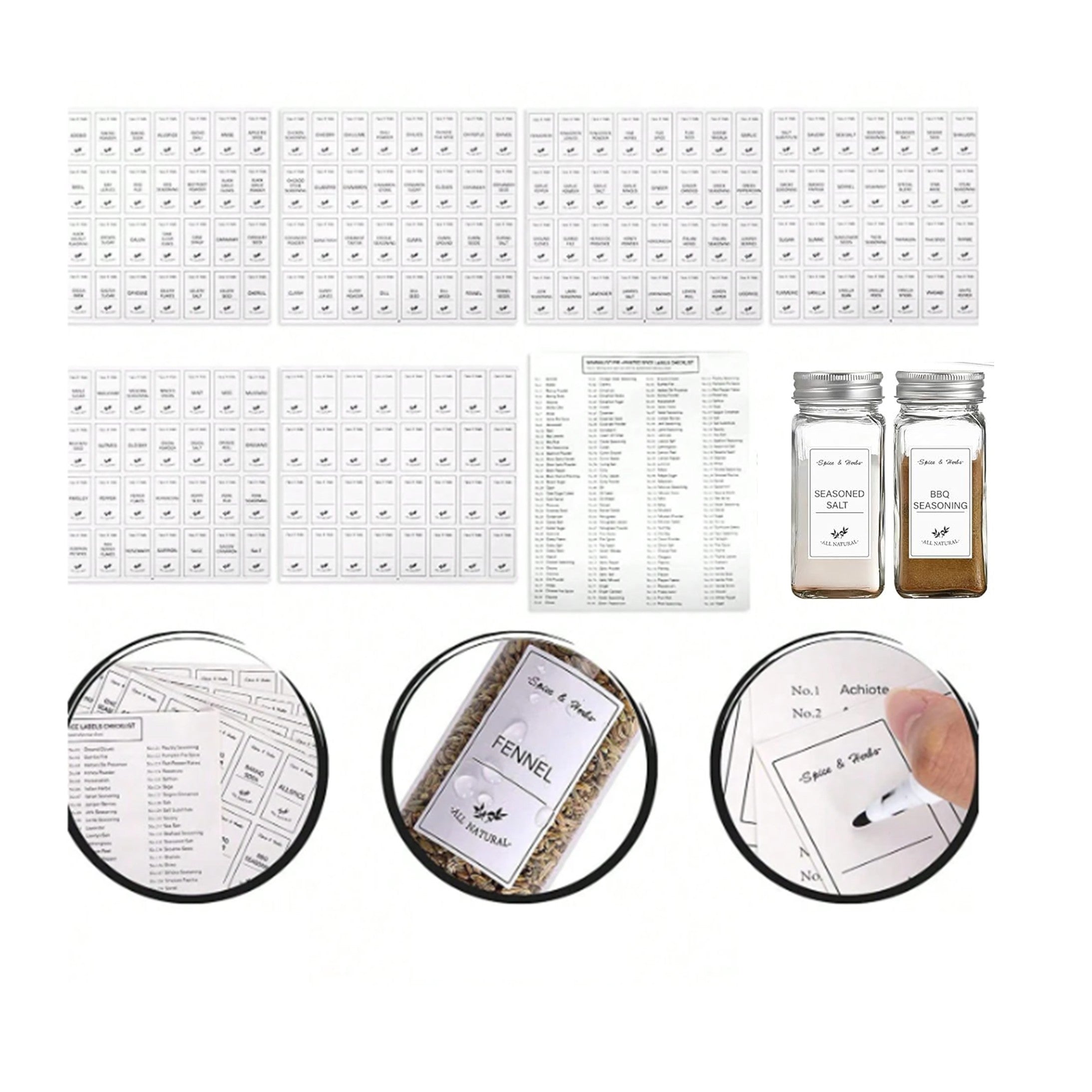 Sticker Spice Labels - Square White