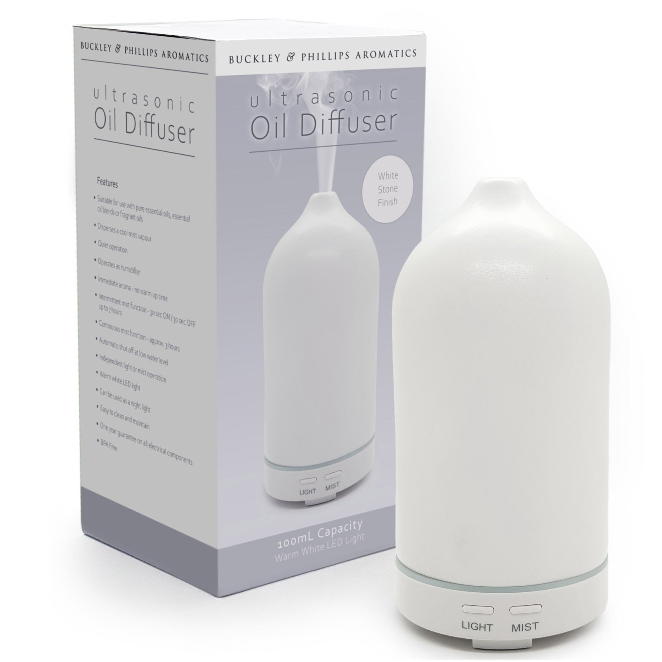 White Stone Ultrasonic Oil Diffuser