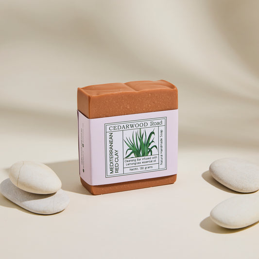 Mediterranean Red Clay Cleansing Bar with Lemongrass Essential Oil