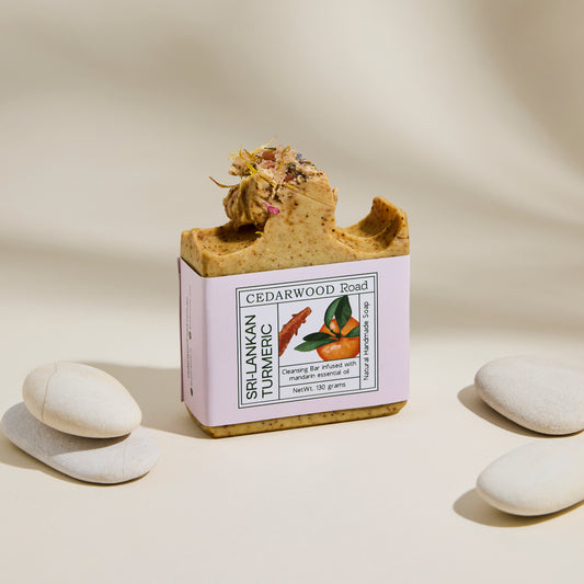 Sri Lankan Turmeric Cleansing Bar with Mandarin Essential Oil