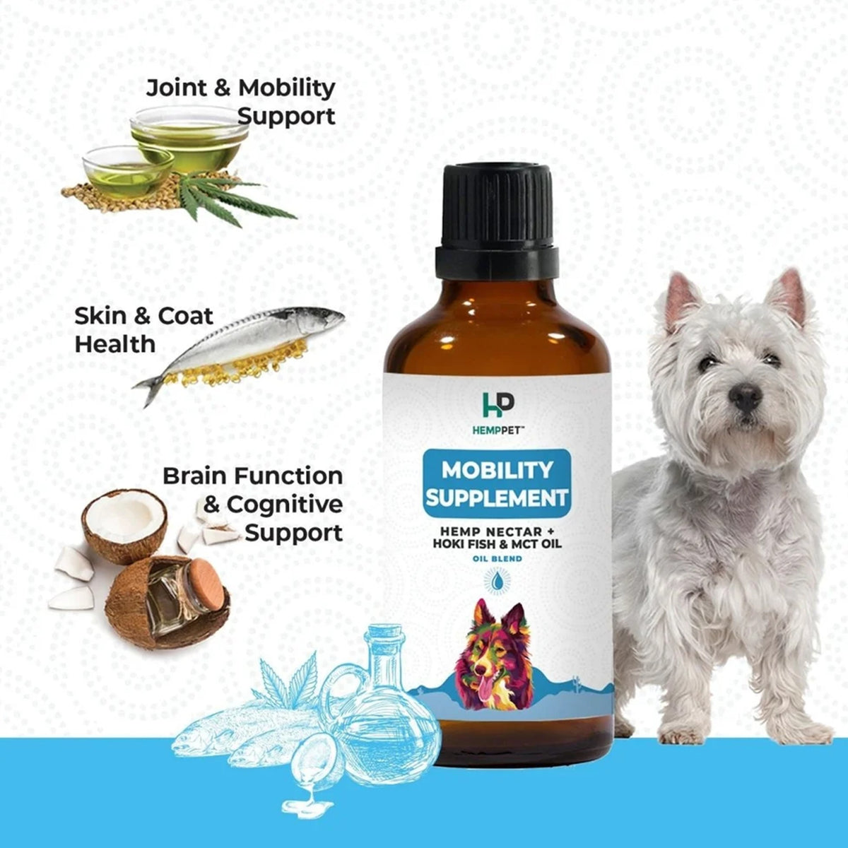 Mobility & Joint Support with Hoki Fish + MCT | 100ml