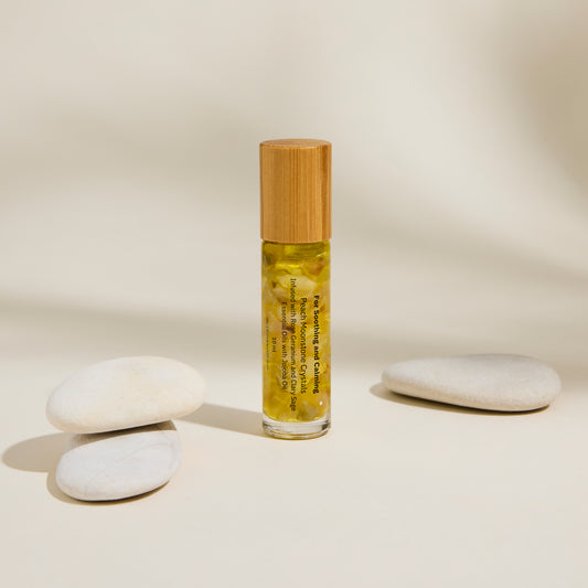 Crystal Wellness Roller | Peach Moonstone